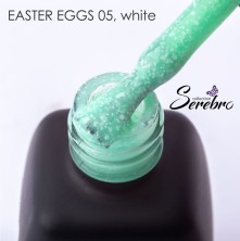 Serebro, Гель-лак "Easter eggs" №05, white ,11 мл