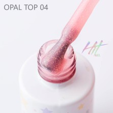 HIT gel, Топовое покрытие без липкого слоя для гель-лака "Opal" №04, 9 мл