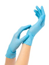 Перчатки нитриловые одноразовые NitriMax Голубые пр-во Китай, размер M (100 шт)
