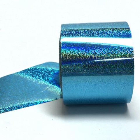 Фольга в нарезке (2 100 см), голубой мерцающий