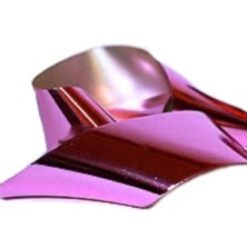 Фольга в нарезке (2*20 см), ярко-розовый однотонный