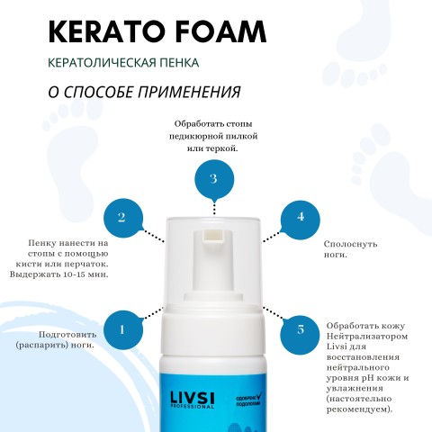 Livsi Пенка кератолическая, 180 мл