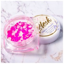 Blesk, Стразы неоновые разноразмерные, цвет розовый ~100 шт
