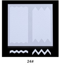 Трафарет для дизайна ногтей 24 (волна/забор широкий)