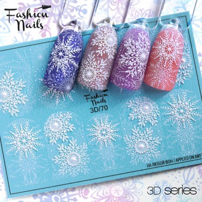 Слайдер-дизайн Fashion Nails, цветной 3D 70