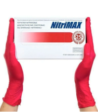 NitriMax Перчатки одноразовые нитриловые Красные, размер M (100 шт)