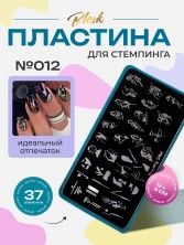 Blesk, Пластина для стемпинга №012, 6*12 см