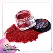 Serebro, Голографический блеск №10, цвет красный, помол 1/256, 5 мл