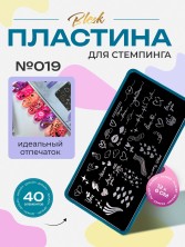 Blesk, Пластина для стемпинга №019, 6*12 см
