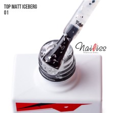 Nailiss, Матовый топ без липкого слоя "Top Iceberg" №01, 9 мл