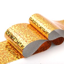 Serebro, Фольга фирменная для дизайна ногтей №71, золотые пайетки, 50 см