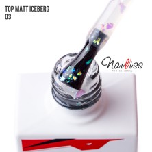 Nailiss, Матовый топ без липкого слоя "Top Iceberg" №03, 9 мл