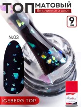 Nailiss, Матовый топ без липкого слоя "Top Iceberg" №03, 9 мл