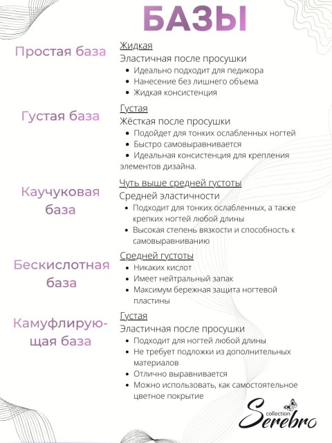 Serebro, Каучуковая база, 60 мл