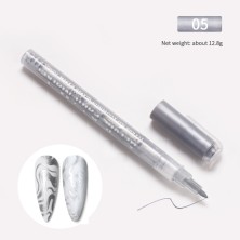 Акриловый маркер для дизайна ногтей (серебро)