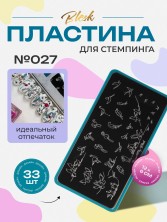 Blesk, Пластина для стемпинга №027, 6*12 см