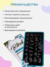Blesk, Пластина для стемпинга №027, 6*12 см