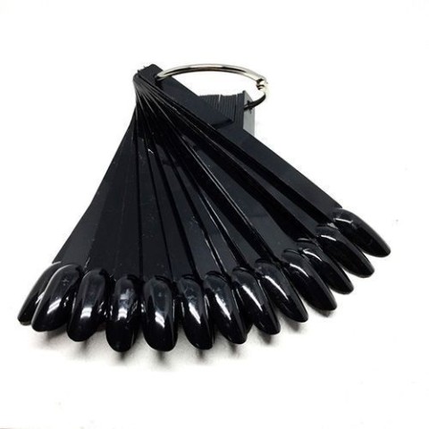 Палитра "Веер-Миндаль" на кольце на 50 оттенков (черный)