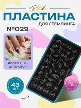 Blesk, Пластина для стемпинга №029, 6*12 см