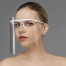 Маска пластмассовая прозрачная для защиты лица