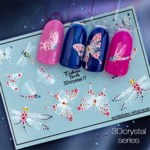 Слайдер-дизайн Fashion Nails, 3D Crystal (07)