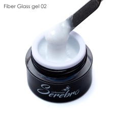 Fiber glass гель со стекловолокном "Serebro collection" №02 (белый), 8 мл