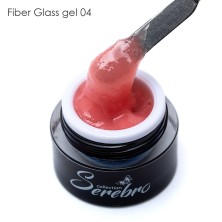 Fiber glass гель со стекловолокном "Serebro collection" №04 (нежно-розовый), 8 мл