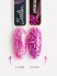 Serebro, Гель-лак "Glitter-gel", цвет светло-розовый голографик, 5 мл