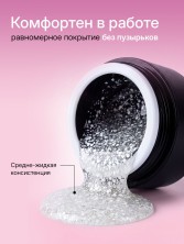 Serebro, Гель-лак "Gel Flakes", цвет белый, 5 мл