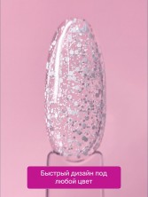 Serebro, Гель-лак "Gel Flakes", цвет белый, 5 мл