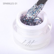 HIT gel, Гель-лак "Sparkles" №01, 5 мл