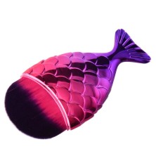 Кисточка для смахивания опила "Хвост русалки", малиновая с фиолетовым хвостиком (глянец)