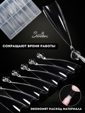 Serebro, Верхние многоразовые формы "Миндаль" с разметкой, 120 шт