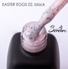 Serebro, Гель-лак "Easter eggs" №02, black ,11 мл
