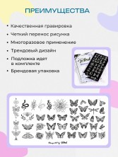Blesk, Пластина для стемпинга №067, 6*12 см