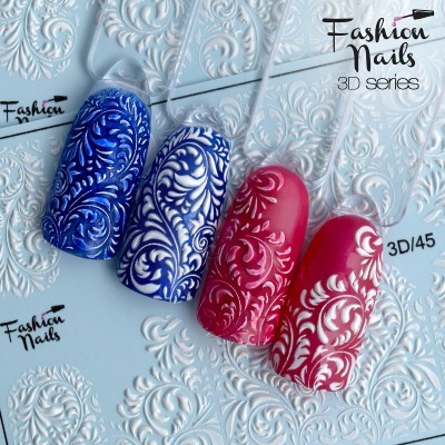 Слайдер-дизайн Fashion Nails, цветной 3D 45