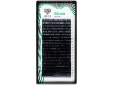 Черные ресницы Lovely Silicone, 20 линий, микс 7-12 C 0.10