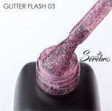 Serebro, Гель-лак светоотражающий "Glitter flash" №03, 11 мл