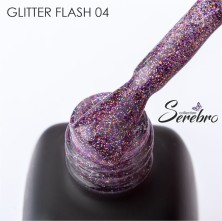 Serebro, Гель-лак светоотражающий "Glitter flash" №04, 11 мл