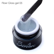Serebro, Fiber glass гель со стекловолокном №05, цвет прозрачный с голубым микроблеском, 8 мл