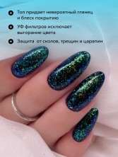 HIT gel, Топовое покрытие без липкого слоя для гель-лака "Хамелеон/Chameleon" №03, 9 мл