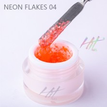 HIT gel, Гель-лак "Neon flakes" №04, цвет розовый, 5 мл