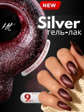HIT gel, Гель-лак кошачий глаз "Серебряный//Silver cat" №01, 9 мл