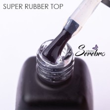Густой Каучуковый топ Super Rubber top для гель-лака "Serebro collection", 11 мл