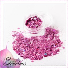 Serebro, Дизайн для ногтей "Лазерный блеск", цвет сиреневый