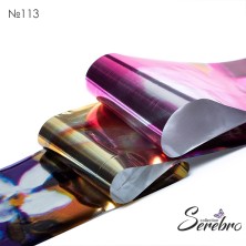 Фольга фирменная для дизайна ногтей "Serebro" 50 см (№113 - Текстуры глянец)