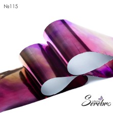 Фольга фирменная для дизайна ногтей "Serebro" 50 см (№115 - Текстуры глянец)