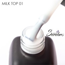 Молочный топ без липкого слоя "Milk top" для гель-лака "Serebro collection" №01, 11 мл