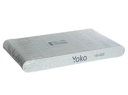 Yoko Одноразовая пилка на деревяной основе, 17.8 см, 150/220 (50 шт)