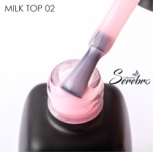 Молочный топ без липкого слоя "Milk top" для гель-лака "Serebro collection" №02, 11 мл